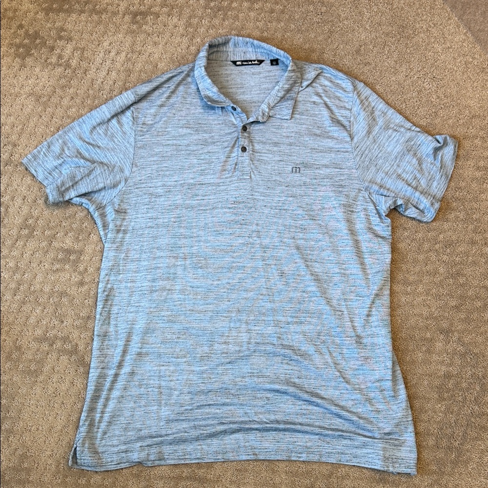 Travis Mathew Light Gray Polo Shirt